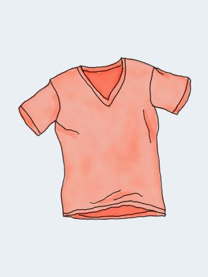 Camiseta de cuello en V